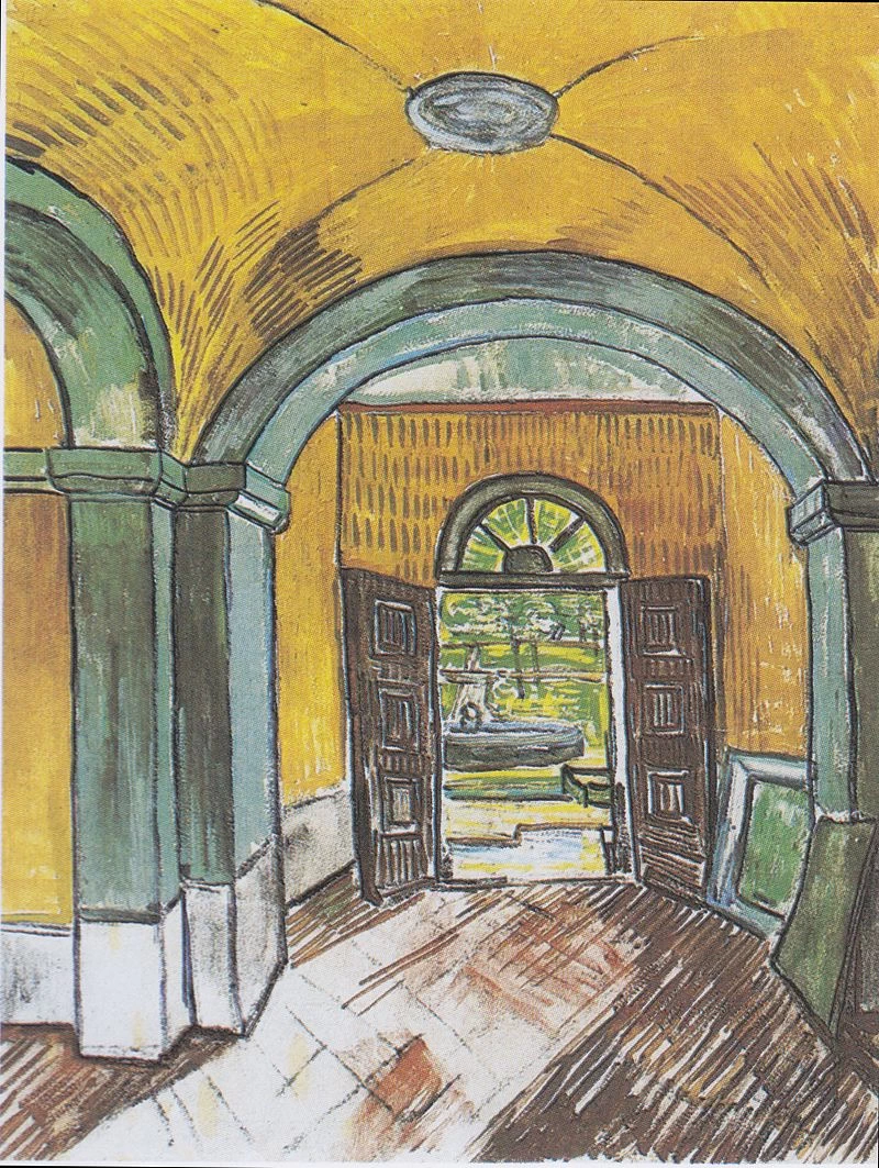 5-Vincent van Gogh-Atrio dell'ospedale Saint-Paul - Museo Van Gogh, Amsterdam  